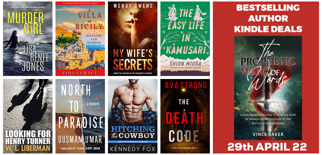 Bestselling Author Book Deals and Kindle Offers For 29th April-2022