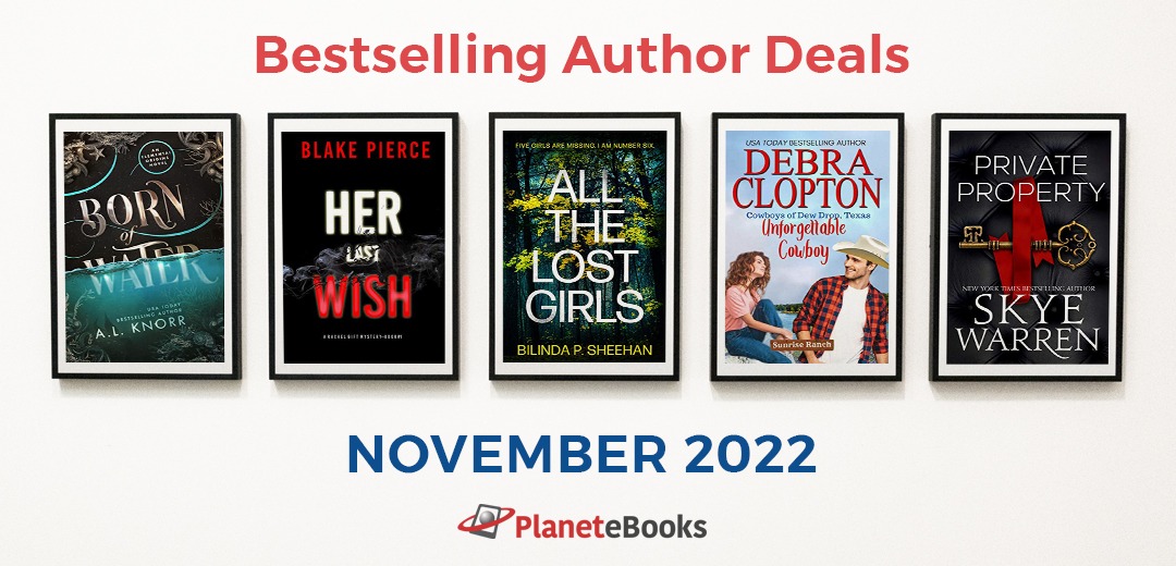 PlaneteBooks Bestselling Author Kindle Deals November 2022
